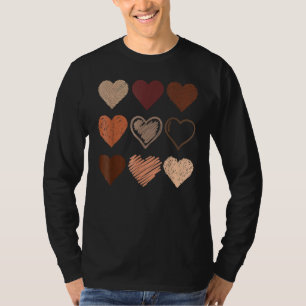 Zwarte Pride Melanin Skin Tone hoort zwarte geschi T-shirt