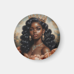 Zwarte Prinses Portret Magneet