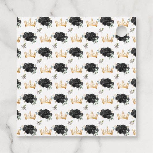 Zwarte prinses Quinceañera Dank u Bedankjes Labels (Achterkant)