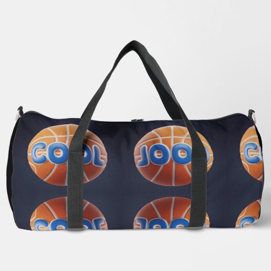 Zwarte Print Cut Naai Grote Duffel Bag Plunjezak (Voorkant)