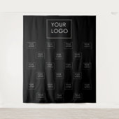 Zwarte Professional-Logo voor professionele gebrui Wandkleed (Voorkant)