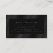 Zwarte professionele elegante moderne gradiënt visitekaartje (Achterkant)