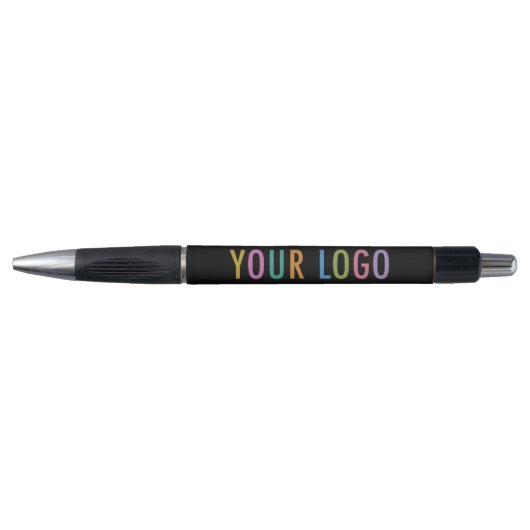 Zwarte promotiepen met Logo Business Branded Pen (Voorkant)