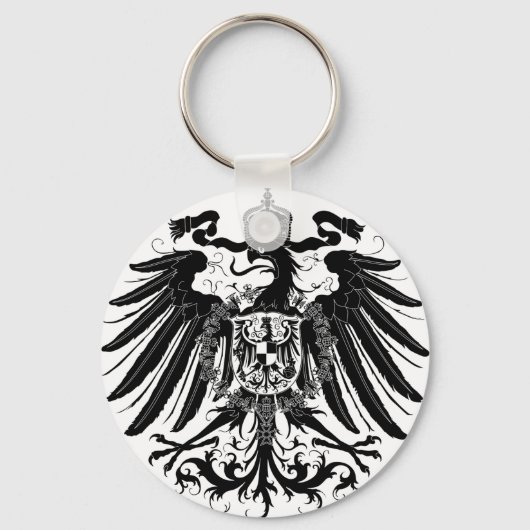 Zwarte Pruisische adelaar Sleutelhanger (Voorkant)