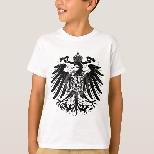 Zwarte Pruisische adelaar T-shirt (Voorkant)