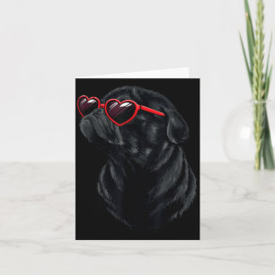 Zwarte Pug Mama Moeder Valentijn Kaart