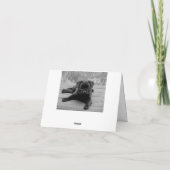 Zwarte Pug Puppy Dog Blank Note Kaart (Achterkant)