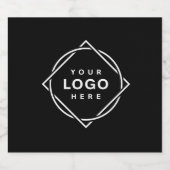 Zwarte QR-code Logo | Modern & elegant bedrijf Bier Etiket (Enkel label)