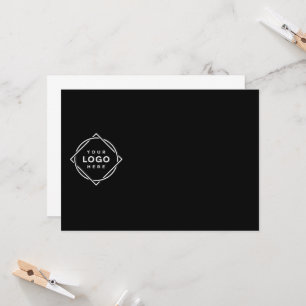 Zwarte QR Code Logo Modern & Elegante Zakelijke Kaart