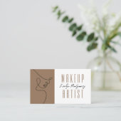 Zwarte QR-code script make-up visitekaartje (Staand voorkant)