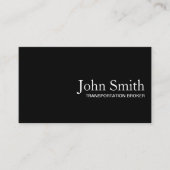 Zwarte QR-code Transportmakelaar minimalistisch Visitekaartje (Voorkant)