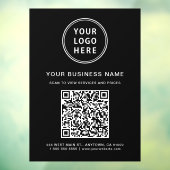 Zwarte QR-code voor bedrijfslogo Raamsticker (Vel 3)