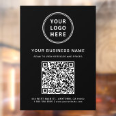 Zwarte QR-code voor bedrijfslogo Raamsticker (Vel 2)