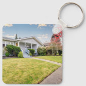 Zwarte QR-codefoto Sleutelhanger (Achterkant)