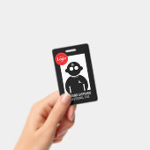 Zwarte QR-gecodeerd V2-personeelsbadge Badge (Handheld)