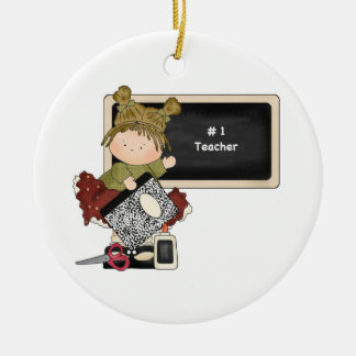 Zwarte raad #1 leraar keramisch ornament