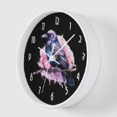 Zwarte raaf op een tak illustratie (Hoek)