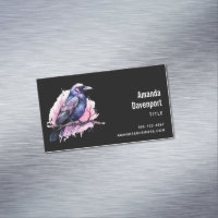 Zwarte raaf op een tak illustratie