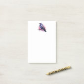 Zwarte raaf op een tak illustratie post-it® notes (Op bureau)