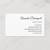 Zwarte raaf op een tak illustratie visitekaartje (Achterkant)