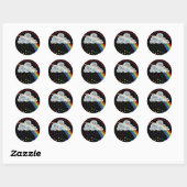 ZWARTE RAINBOW CLOUDS DANK U KINDEREN STICKER (Vel)