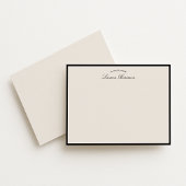 Zwarte rand Elegant Modern briefpapier Note Kaart