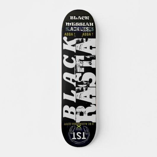 ZWARTE RASTA-skateboard, 7¾-inch deck Skateboard (Voorkant)