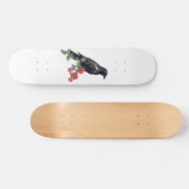 Zwarte Raven & Rode Rozen Skate Deck (Horizontaal)