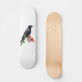 Zwarte Raven & Rode Rozen Skate Deck (Voorkant)