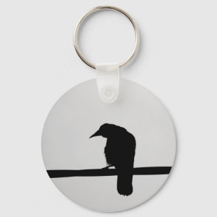 zwarte raven sleutelhanger