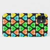 Zwarte regenboogharten patroon Case-Mate iPhone case (Achterkant (horizontaal))