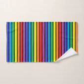 Zwarte regenboogstrips bad handdoek (Handdoek)