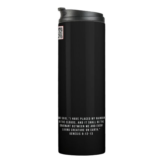 Zwarte regenboogwaarheid GodJezus redt thermische  Thermosbeker (Geroteerd rechts)