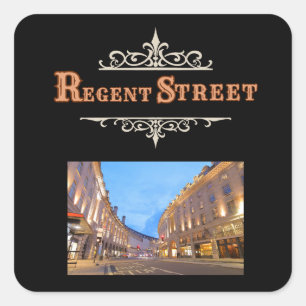 Zwarte Regent Street Sticker