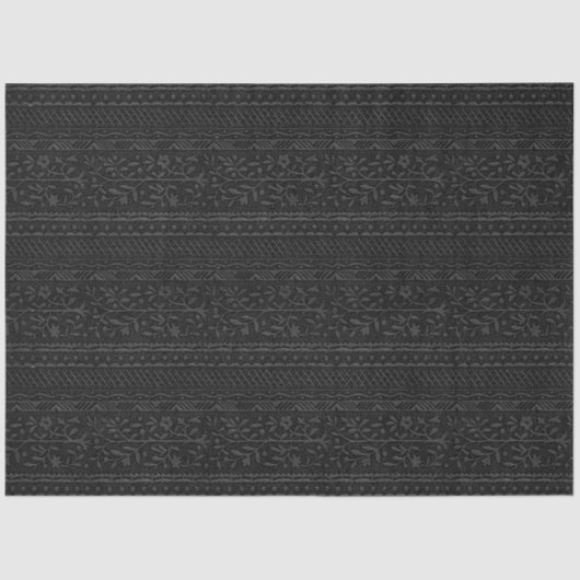 zwarte reliëfstijl tissuepapier (Voorkant)