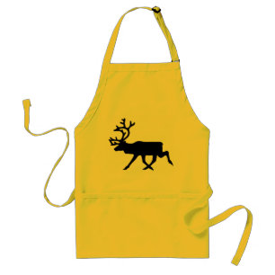 Zwarte rendiervis/Caraïben Silhouette Standaard Schort