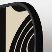 zwarte retro Abstracte lijnen Pickleball Paddle (Links Detail)