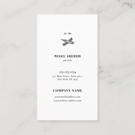 Zwarte  Retro Barber Shop Skull Visitekaartje (Achterkant)