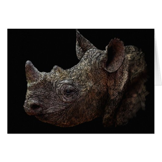 Zwarte Rhino (Voorkant Horizontaal)