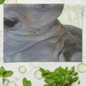 Zwarte Rhino Theedoek (Gevouwen)