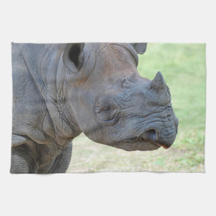 Zwarte Rhino Theedoek