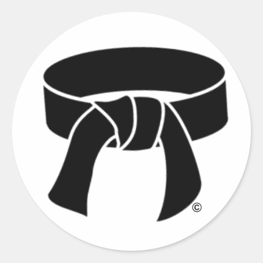 Zwarte riem Stickers (Voorkant)