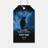 Zwarte rij met donkere Gothic in uitvoering Cadeaulabel (Voorkant)