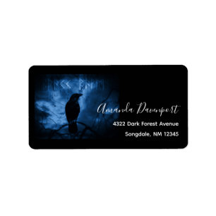 Zwarte rij met draaiende donkere Gothic stijl Etiket