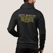 Zwarte Rits-up Hoodie met Logo (Achterkant)