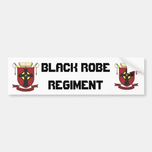 ZWARTE ROBE REGIMENT BUMPERSTICKER (Voorkant)