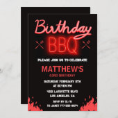 Zwarte Rode achtertuin bbq 63e verjaardag Kaart (Voorkant / Achterkant)