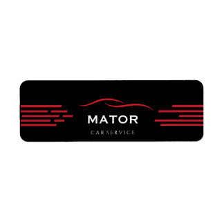 Zwarte & Rode Autodienst Sticker