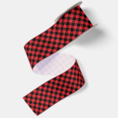 Zwarte Rode Buffel Geruit Plaid Lint (Achterkant)