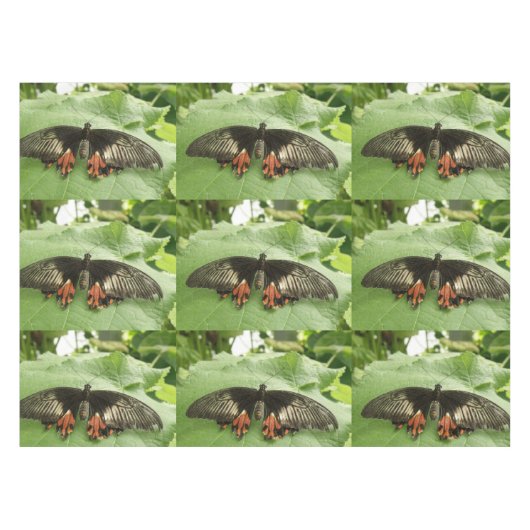 Zwarte rode en gouden vlindertablet tafelkleed (Voorkant (Horizontaal))